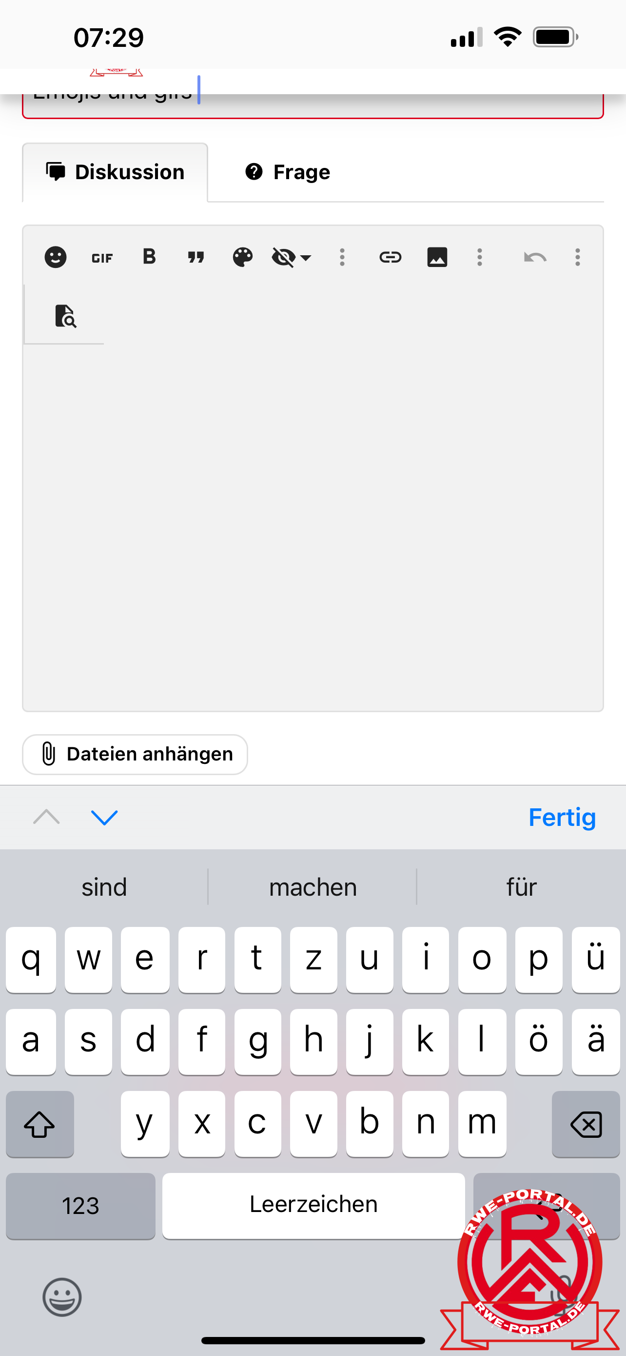 Emojis und Gifs