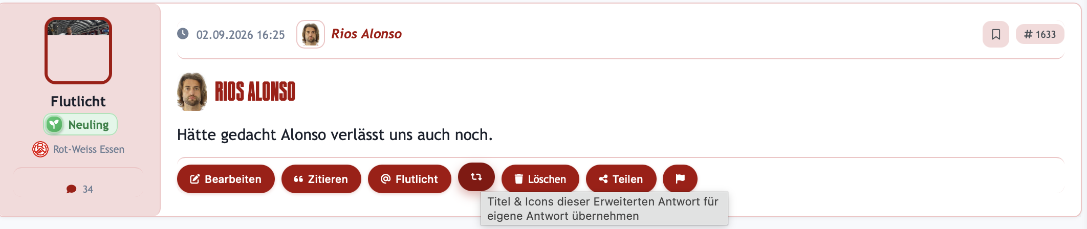 Icon zum Übernehmen von Titel & Icons einer Erweiterten Antwort
