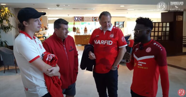 RWE-Trainingslager: Mit Joseph Boyamba durchs Hotel – Rot-Weiss Essen