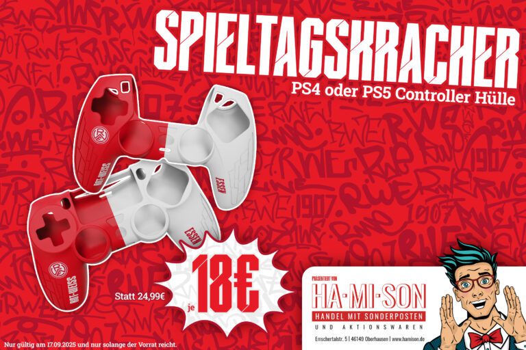 Spieltagskracher Osnabrück am Mittwoch: PlayStation-Controller-Hüllen – Rot-Weiss Essen