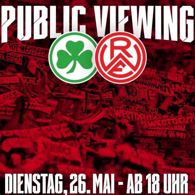 Public Viewing zum Relegationsrückspiel in Fürth – Rot-Weiss Essen