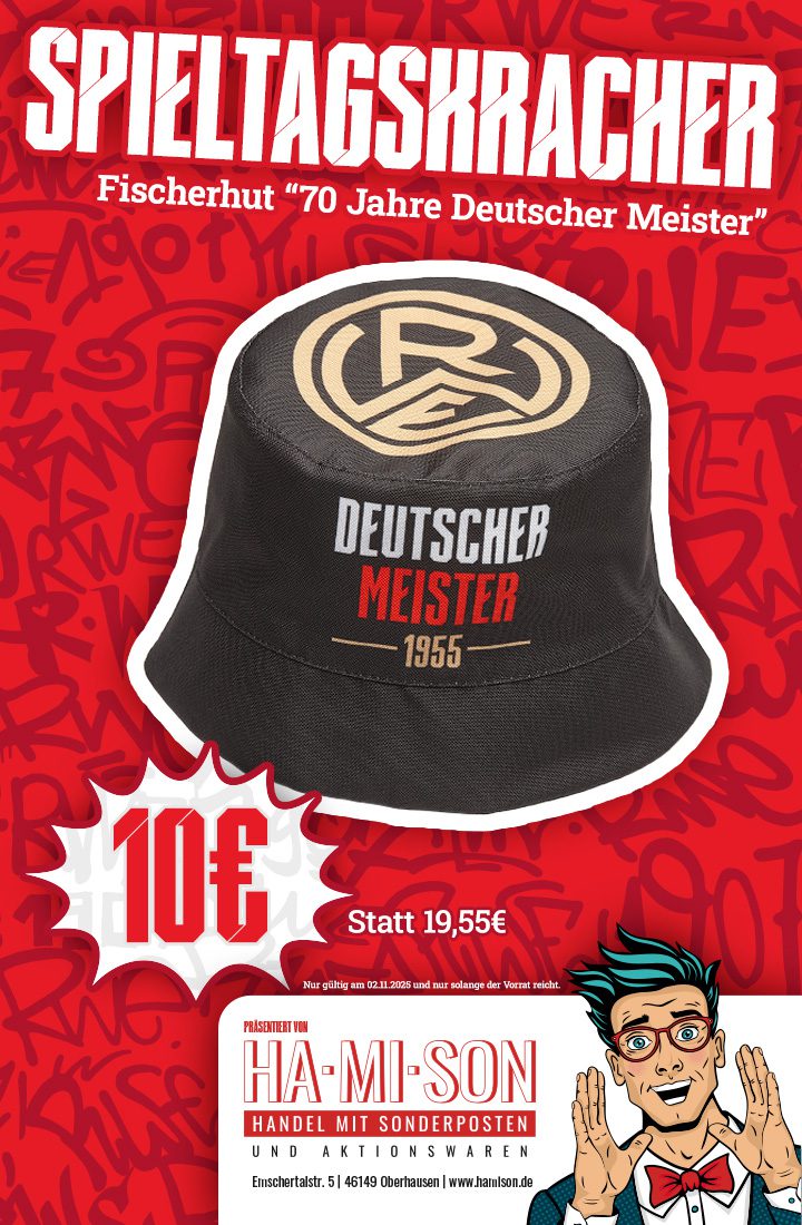 Spieltagskracher: Fischerhut „70 Jahre Deutscher Meister“ – Rot-Weiss Essen