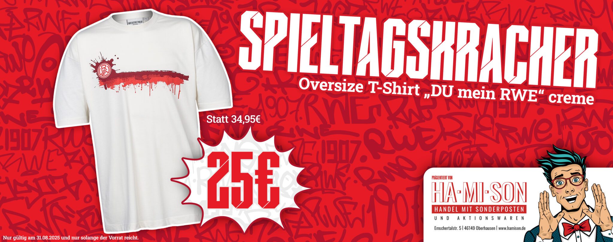 Spieltagskracher am Sonntag: T-Shirt „DU mein RWE“ – Rot-Weiss Essen