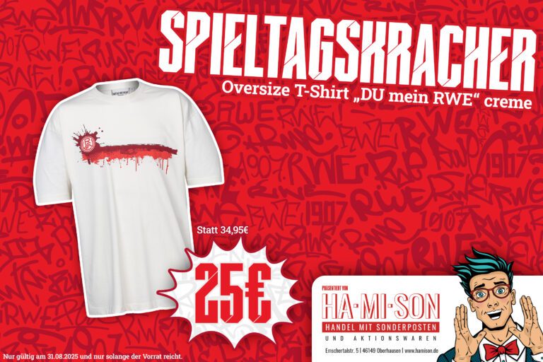 Spieltagskracher am Sonntag: T-Shirt „DU mein RWE“ – Rot-Weiss Essen