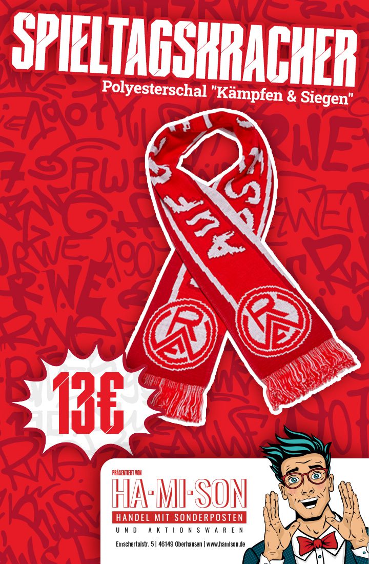 Spieltagskracher am Freitag: Fanschal „Kämpfen & Siegen“ – Rot-Weiss Essen