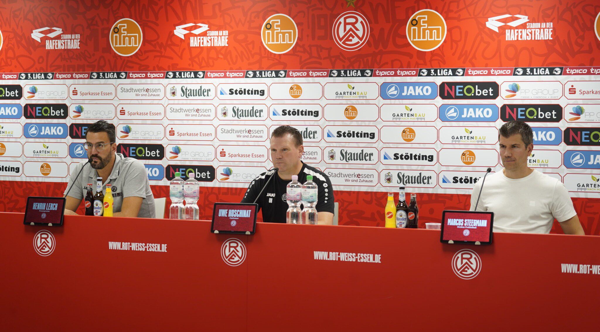 Pressekonferenz vor Rostock – Rot-Weiss Essen