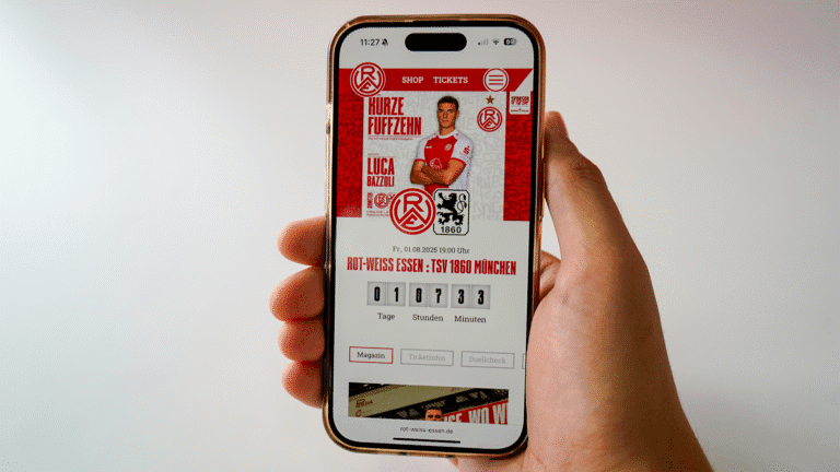 Tradition trifft Moderne: Die „kurze fuffzehn“ digital – Rot-Weiss Essen