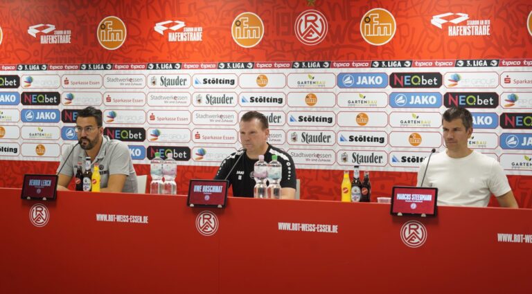 Pressekonferenz vor Rostock – Rot-Weiss Essen