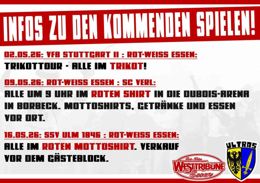 Infos zu den kommenden Spielen!