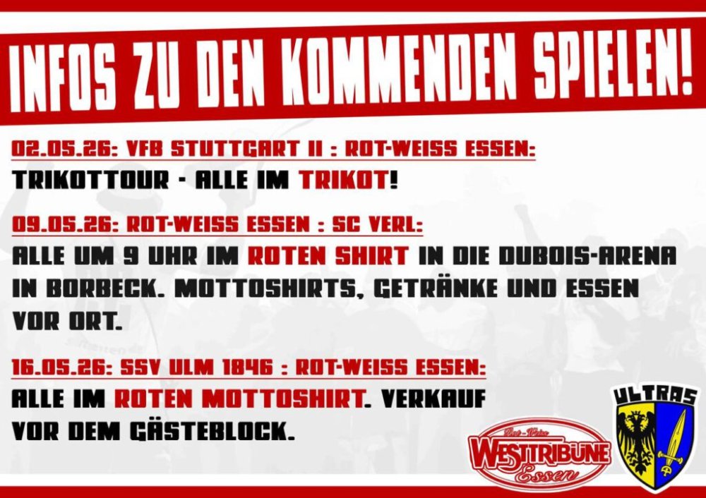 Infos zu den kommenden Spielen!
