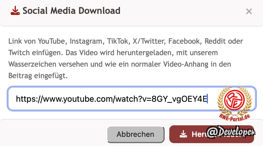 Bild von Developer im Thema Youtube Download?