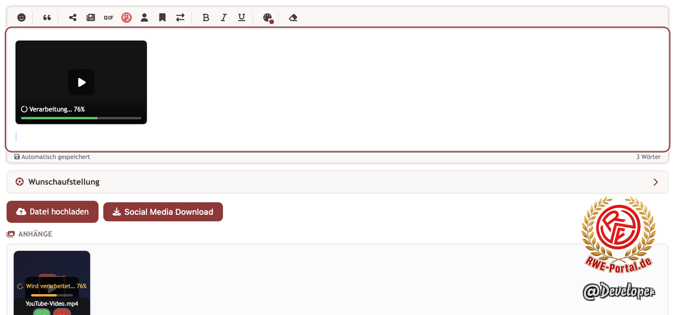 Bild von Developer im Thema Youtube Download?