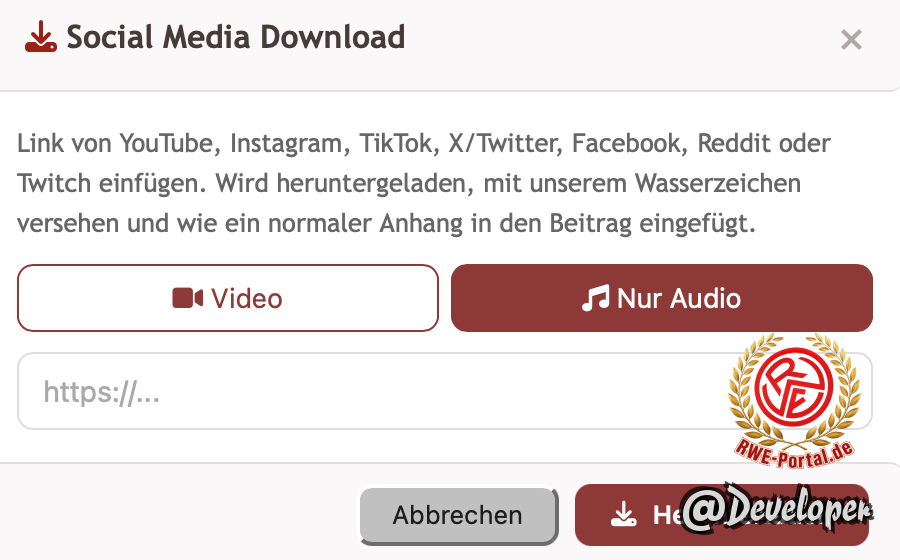 Bild von Developer im Thema Youtube Download?
