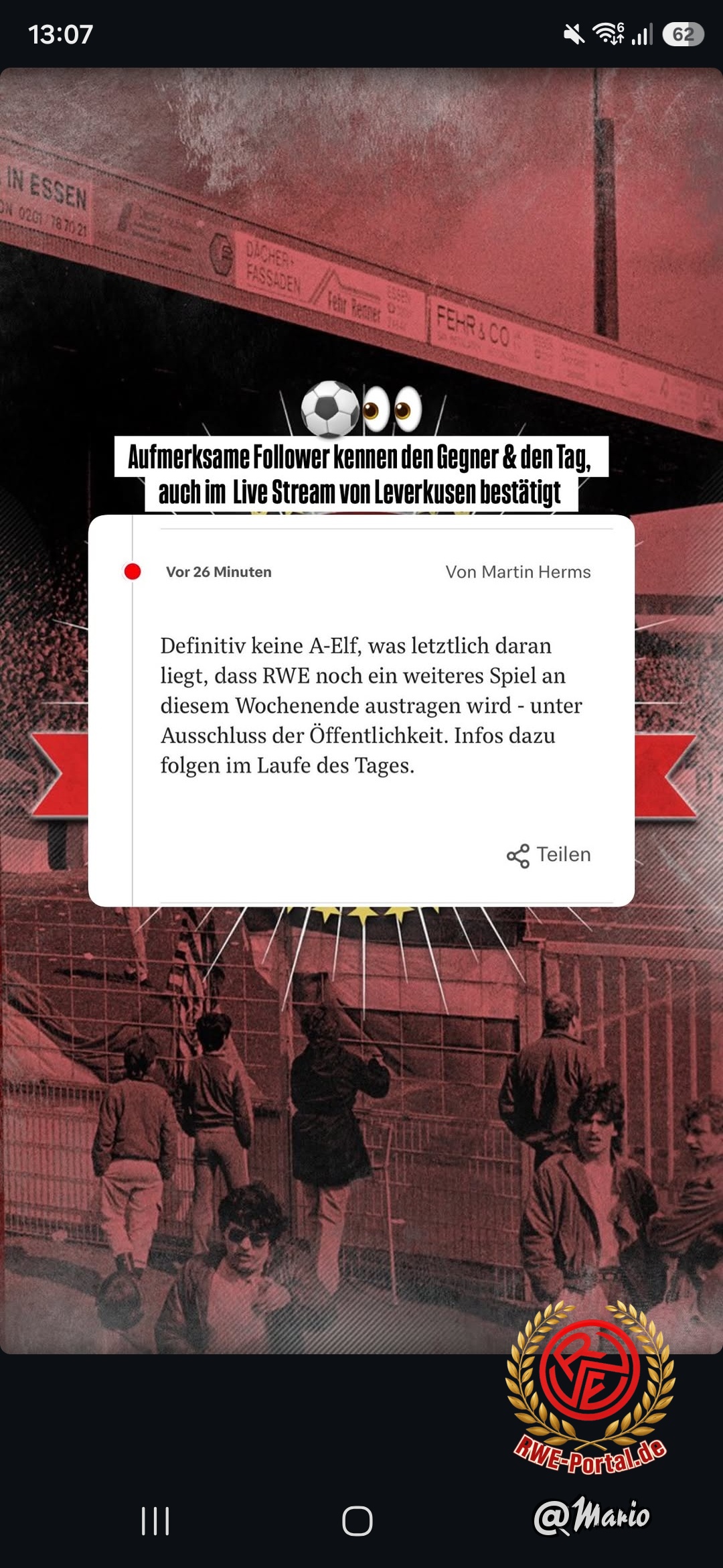 Bild von Mario im Thema Bayer 04 Leverkusen - Rot-Weiss Essen (Testspiel)