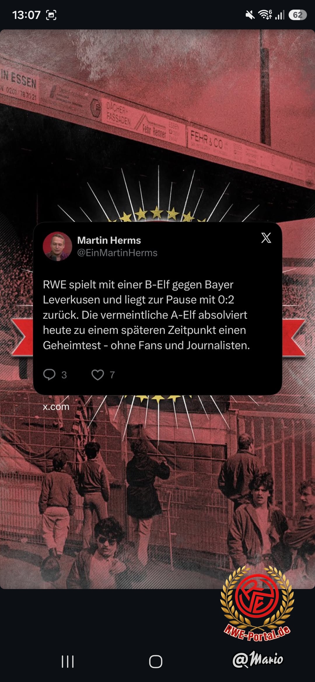Bild von Mario im Thema Bayer 04 Leverkusen - Rot-Weiss Essen (Testspiel)