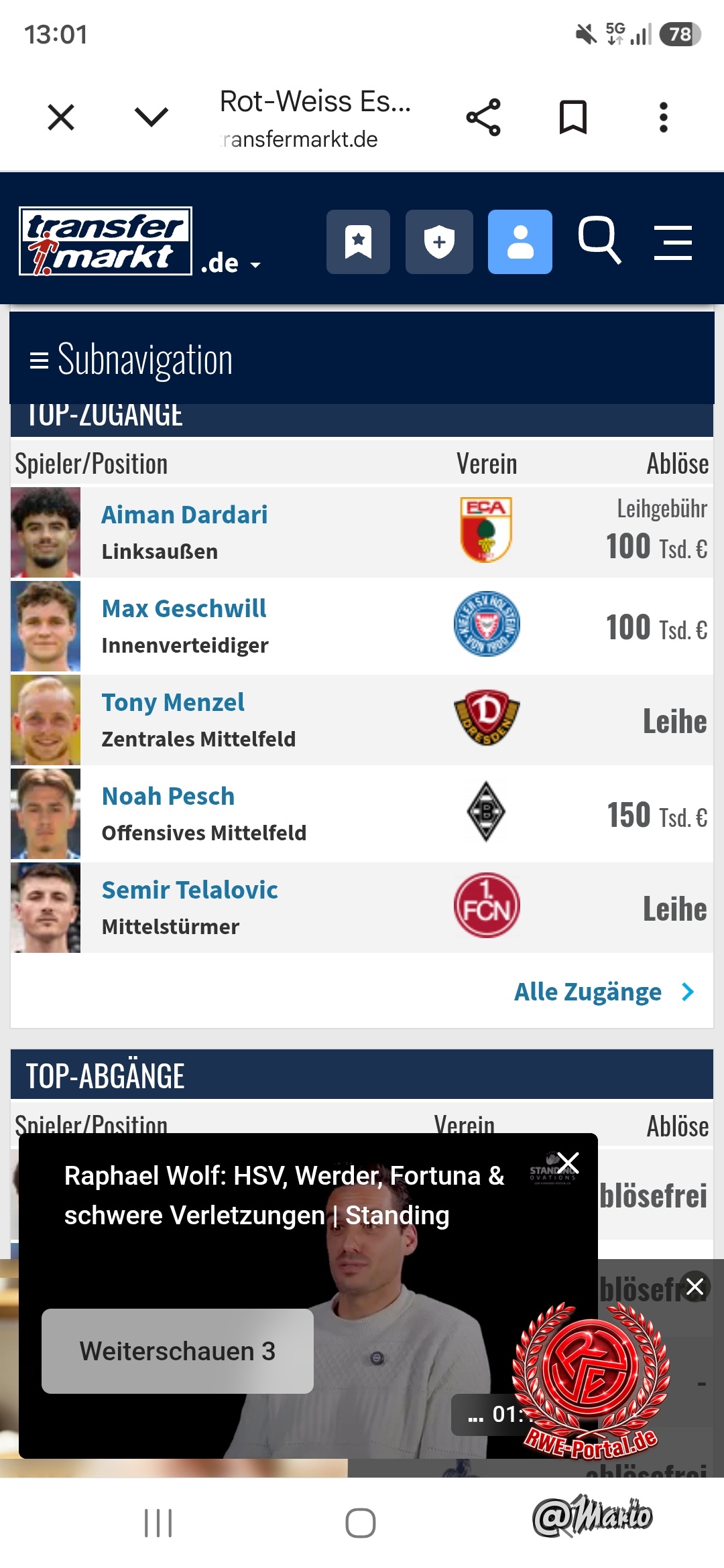 Bild von Mario im Thema Rot-Weiss Essen - TSV Havelse