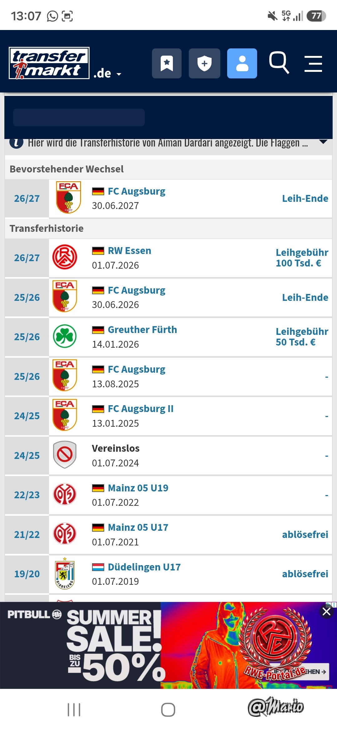 Bild von Mario im Thema Rot-Weiss Essen - TSV Havelse