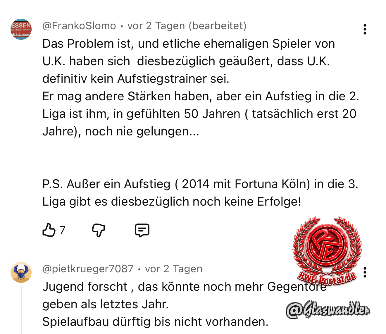 Bild von Glaswandler im Thema Uwe Koschinat (Cheftrainer)
