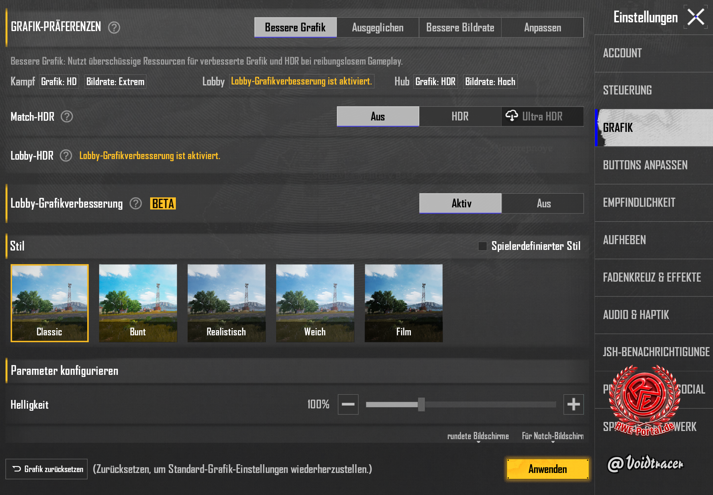 Bild von Voidtracer im Thema PUBG Mobile iPad A16 2026 Grafik