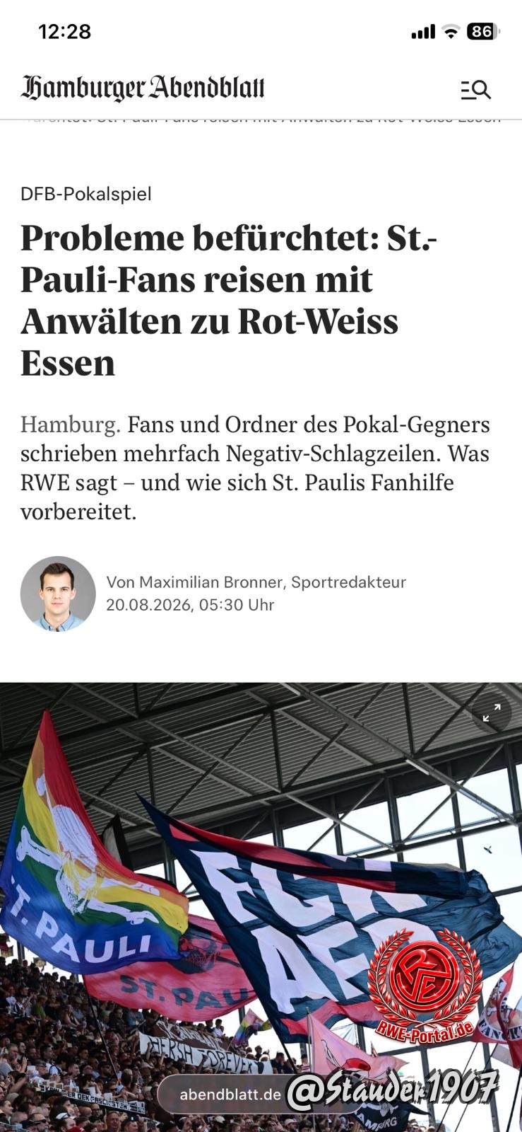 Bild von Stauder1907 im Thema Rot-Weiss Essen - FC St. Pauli (DFB-Pokal/1. Hauptrunde)