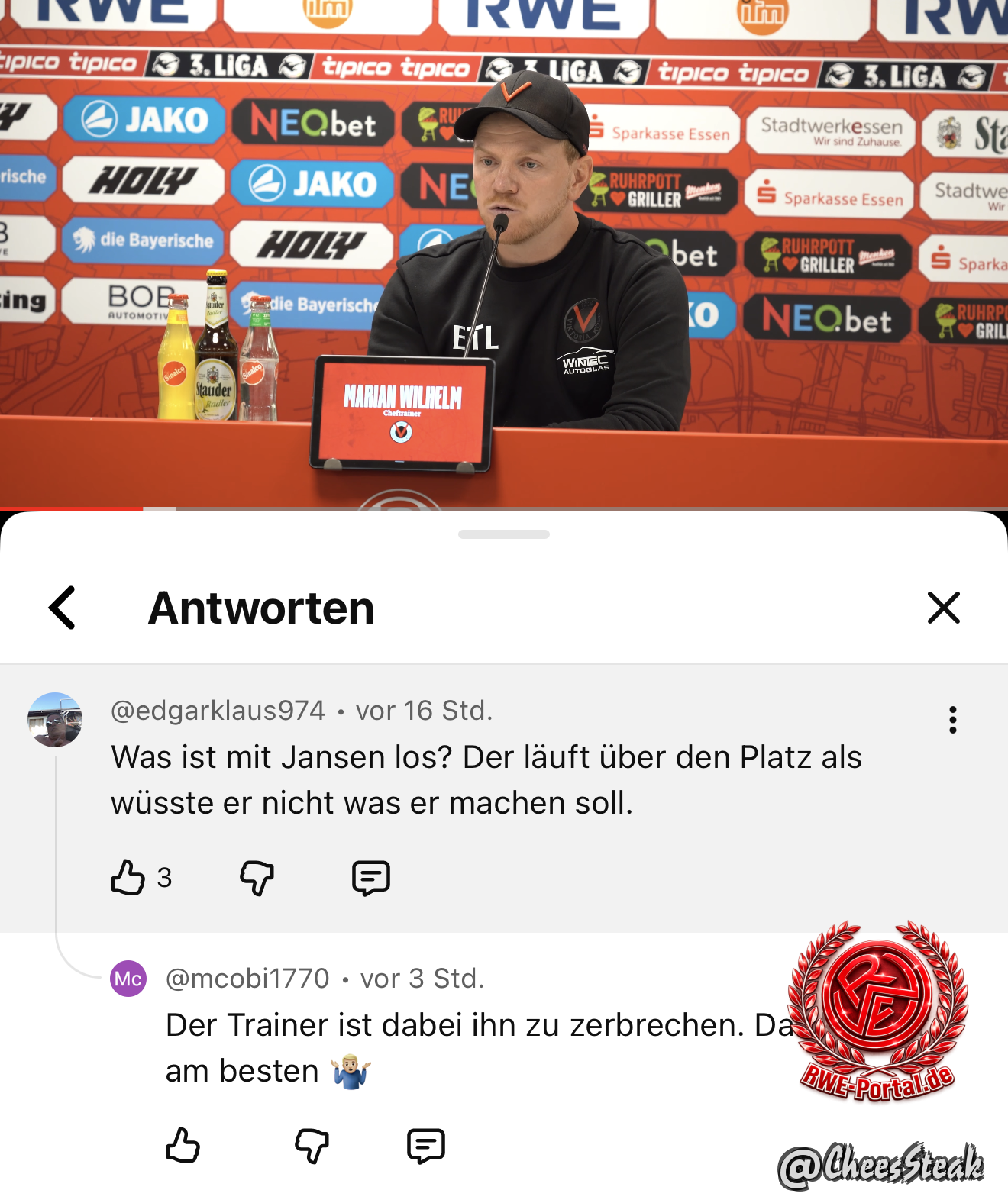 Bild von CheesSteak im Thema Rot-Weiss Essen - FC Viktoria Köln