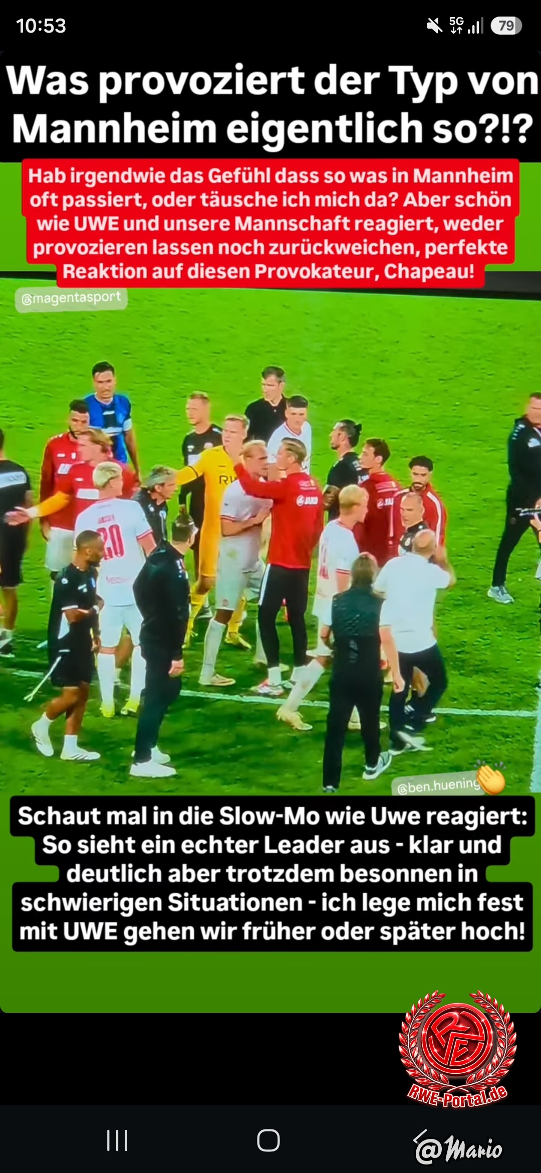 Bild von Mario im Thema SV Waldhof Mannheim - Rot-Weiss Essen