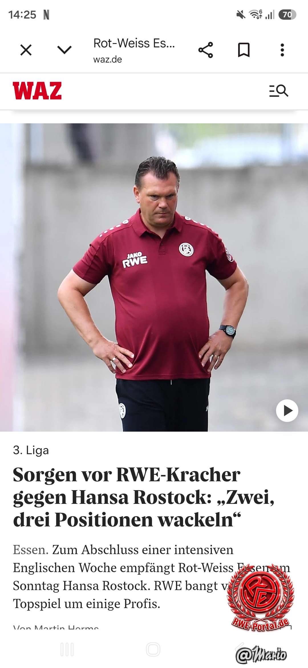 Bild von Mario im Thema Rot-Weiss Essen - FC Hansa Rostock