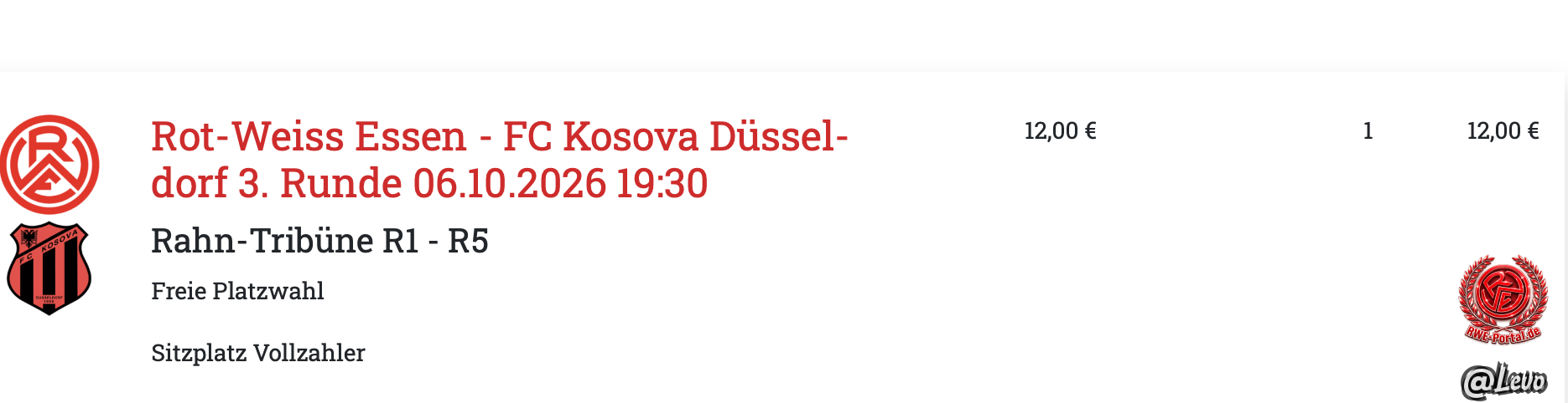 Bild von Levo im Thema FC Kosova Düsseldorf Vs Rot-Weiss Essen (Niederrheinpokal/Achtelfinale)