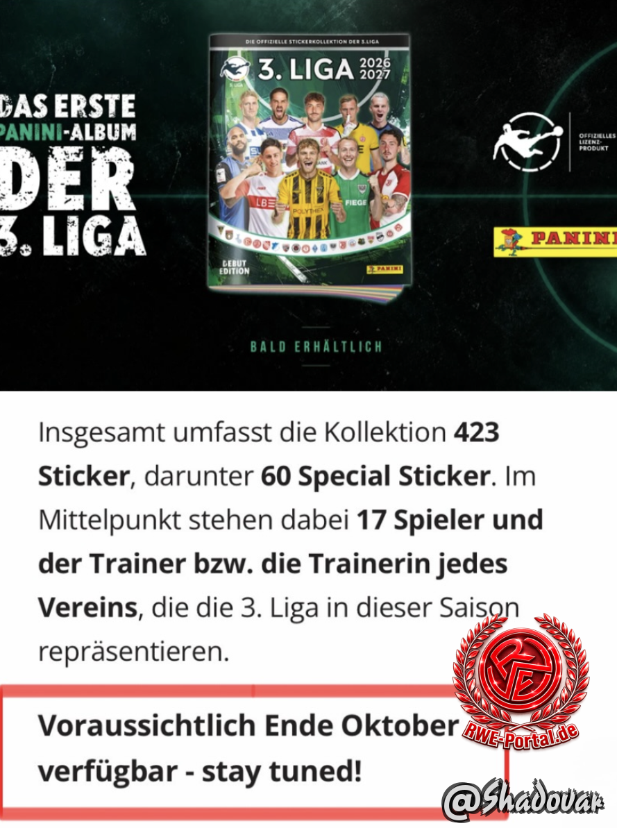 Bild von Shadovar im Thema Panini Sticker Album für die 3. Liga