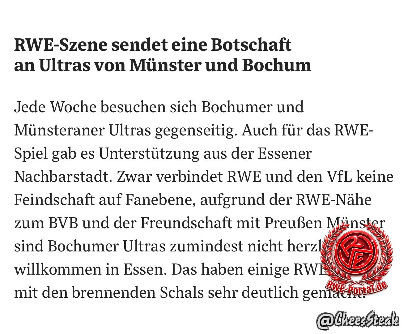 Bild von CheesSteak im Thema SC Preußen Münster - Rot-Weiss Essen