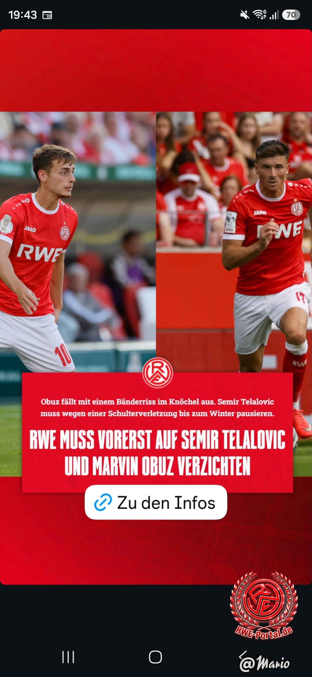 Bild von Mario im Thema Rot-Weiss Essen - SSV Jahn Regensburg