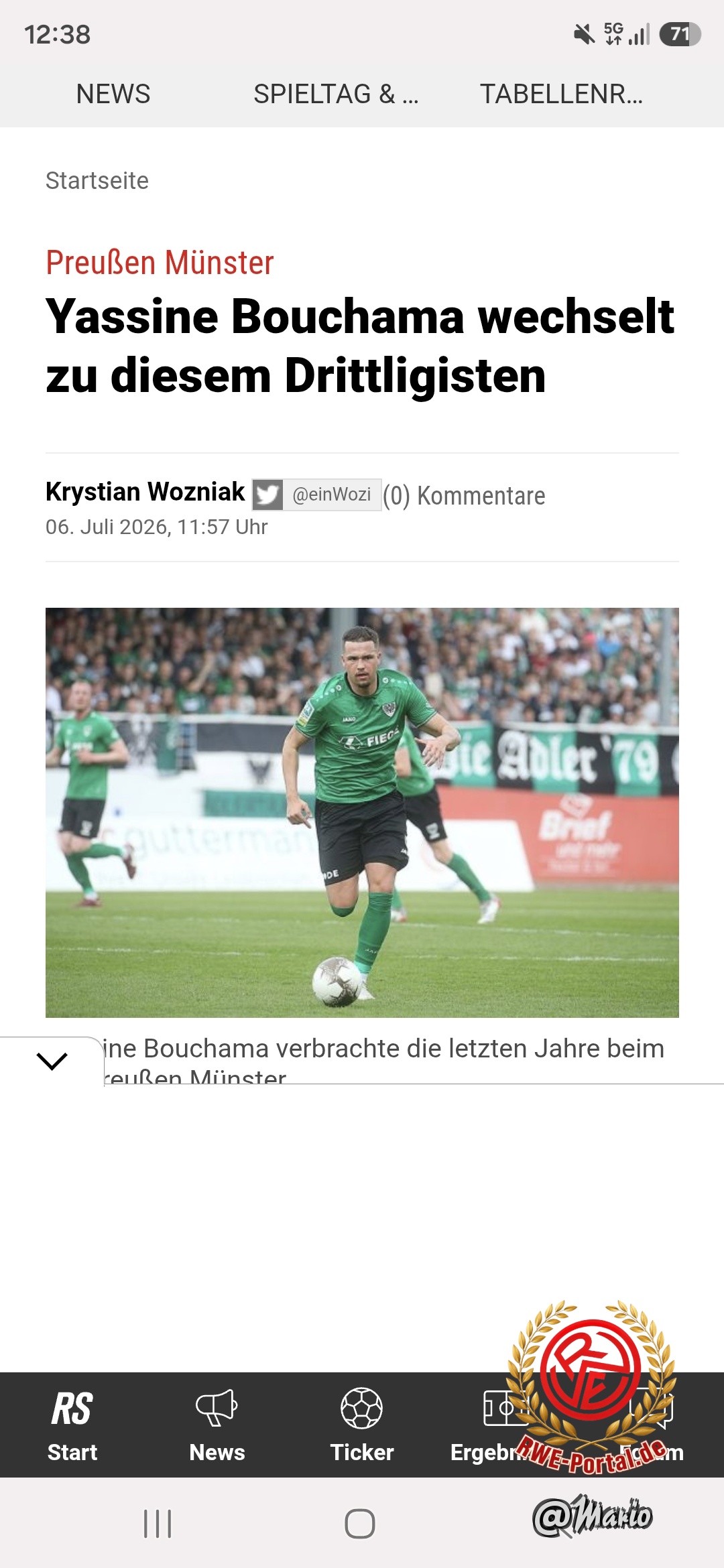 Bild von Mario im Thema Wechselt Yassine Bouchama zu Rot-Weiss Essen?
