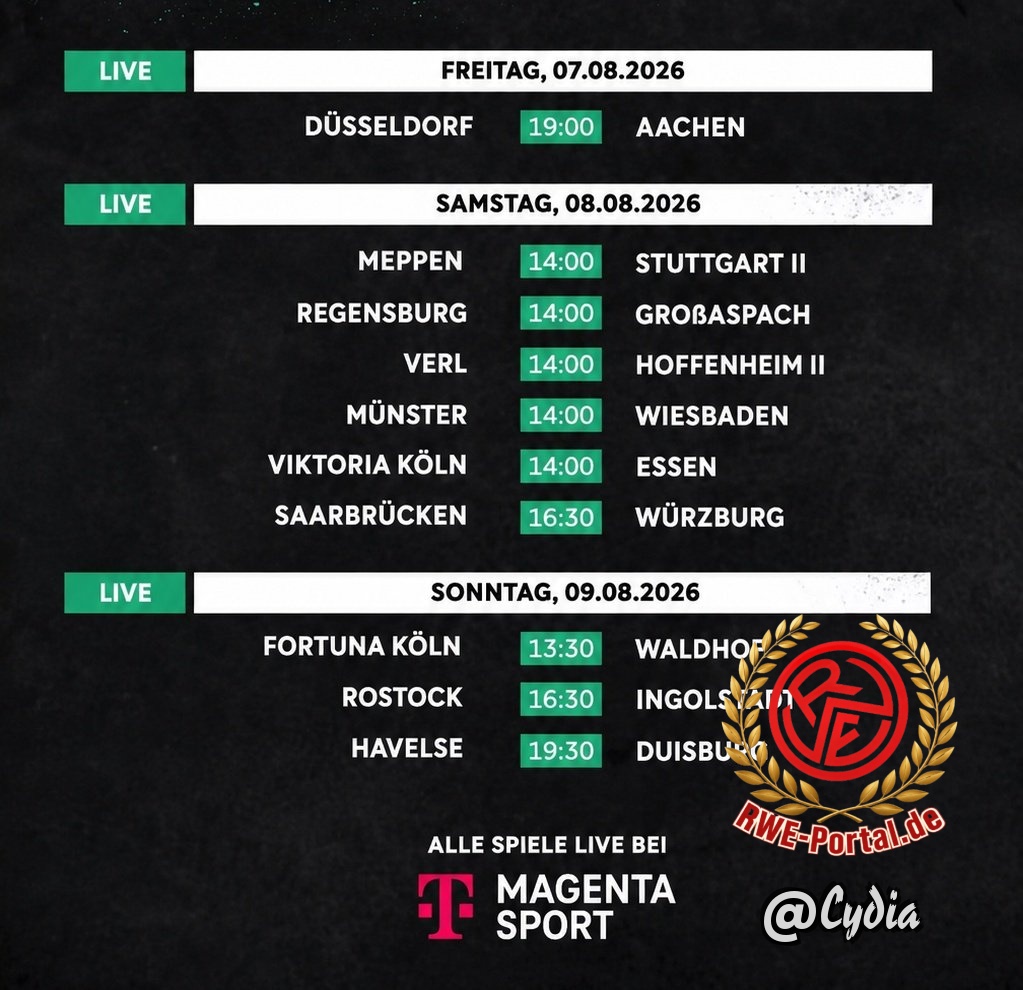 Bild von Cydia im Thema Spielplan - 3. Liga - Saison 26/27