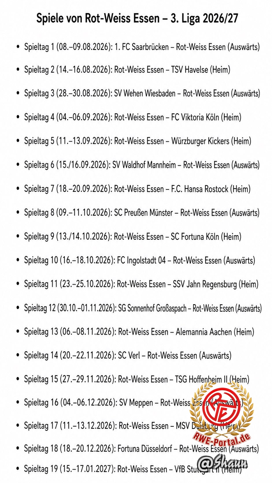 Bild von Shaun im Thema Spielplan - 3. Liga - Saison 26/27