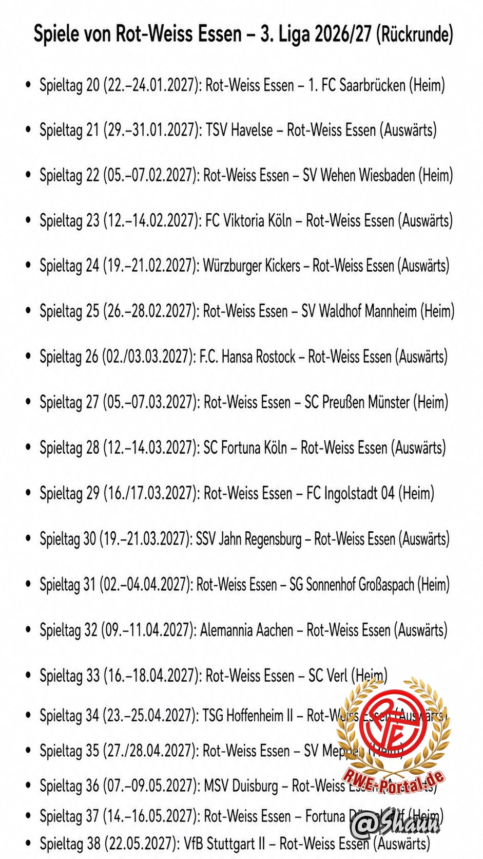 Bild von Shaun im Thema Spielplan - 3. Liga - Saison 26/27